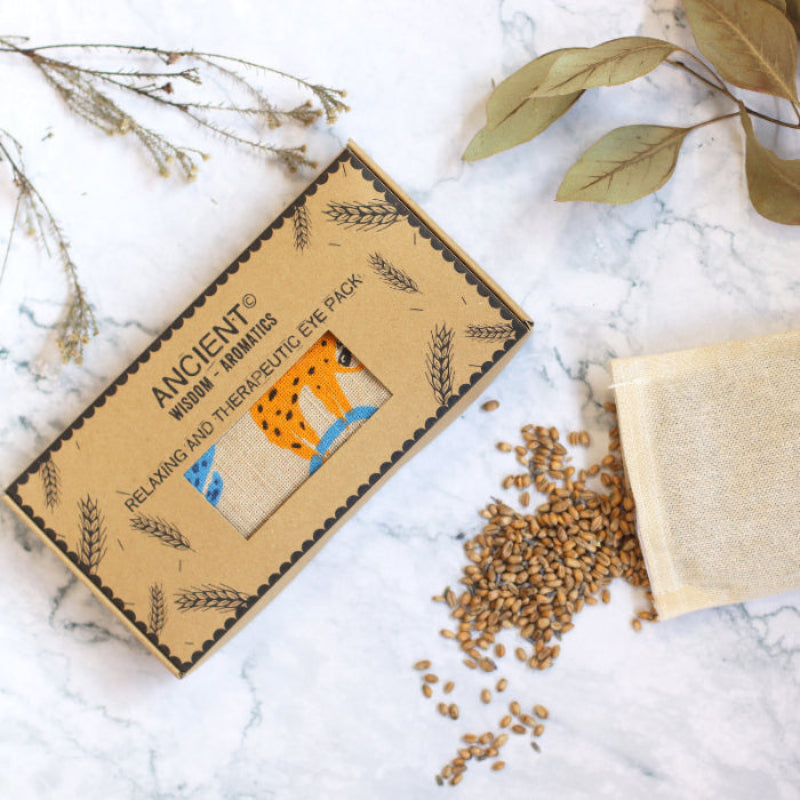 Lavender eye pillow with removable cotton cover, handmade in the UK - Ancient Wisdom