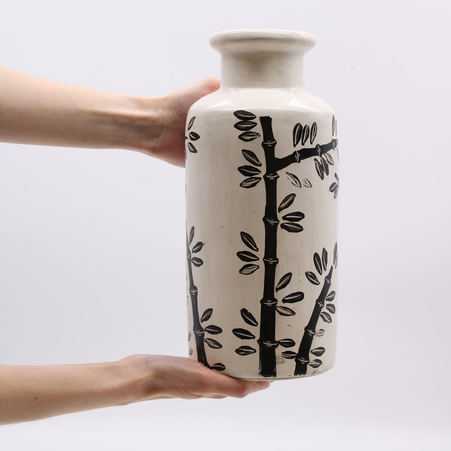 Bamboo Motif Straight Vase - Kraas Store