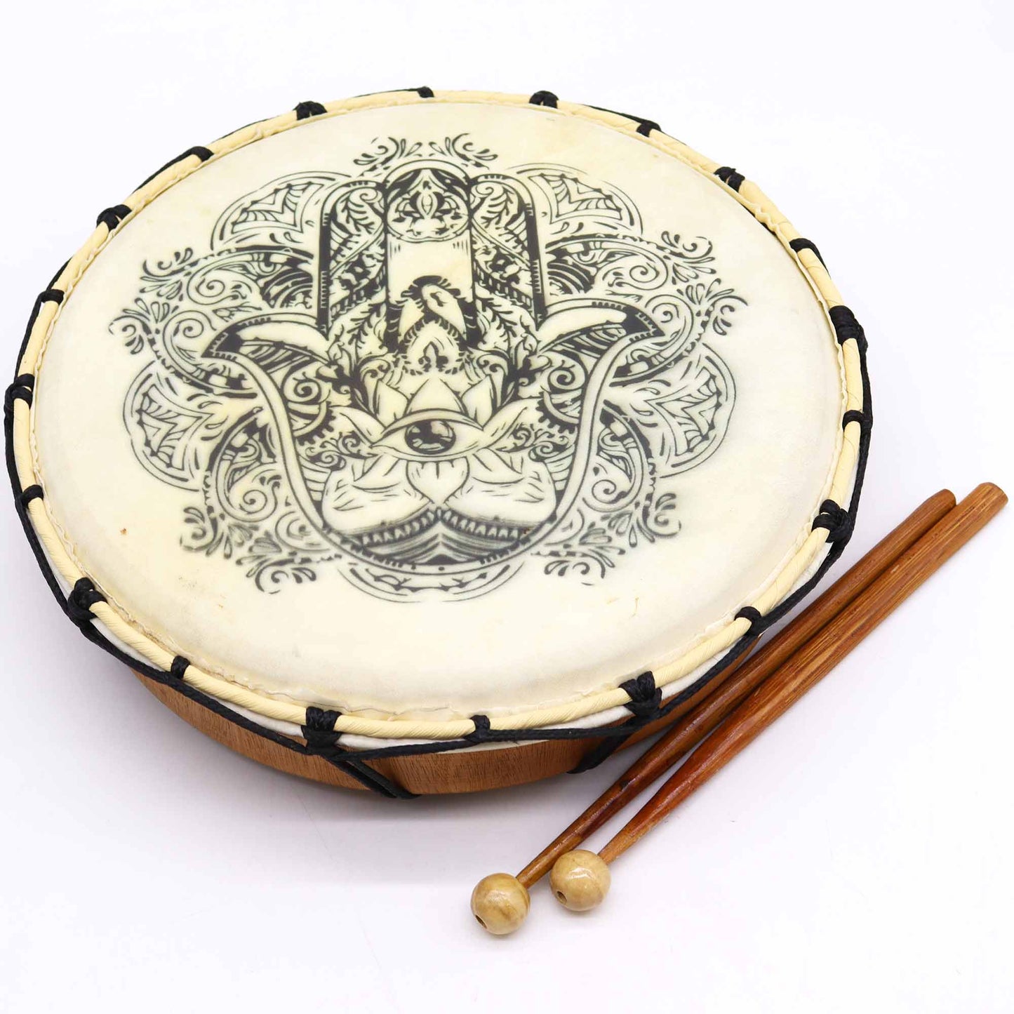 Hamsa Shamanic Drum with Two Sticks - Kraas Store