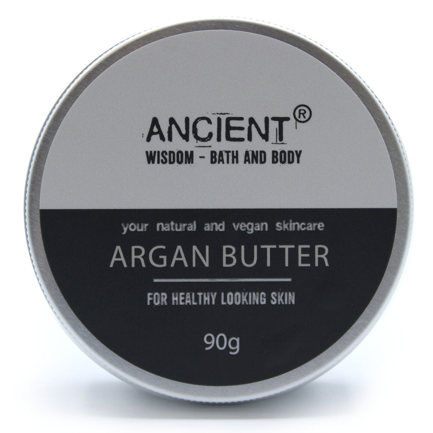 Natural body butter melting into skin for soft and nourished feel in 90 g tin Container - Ancient Wisdom