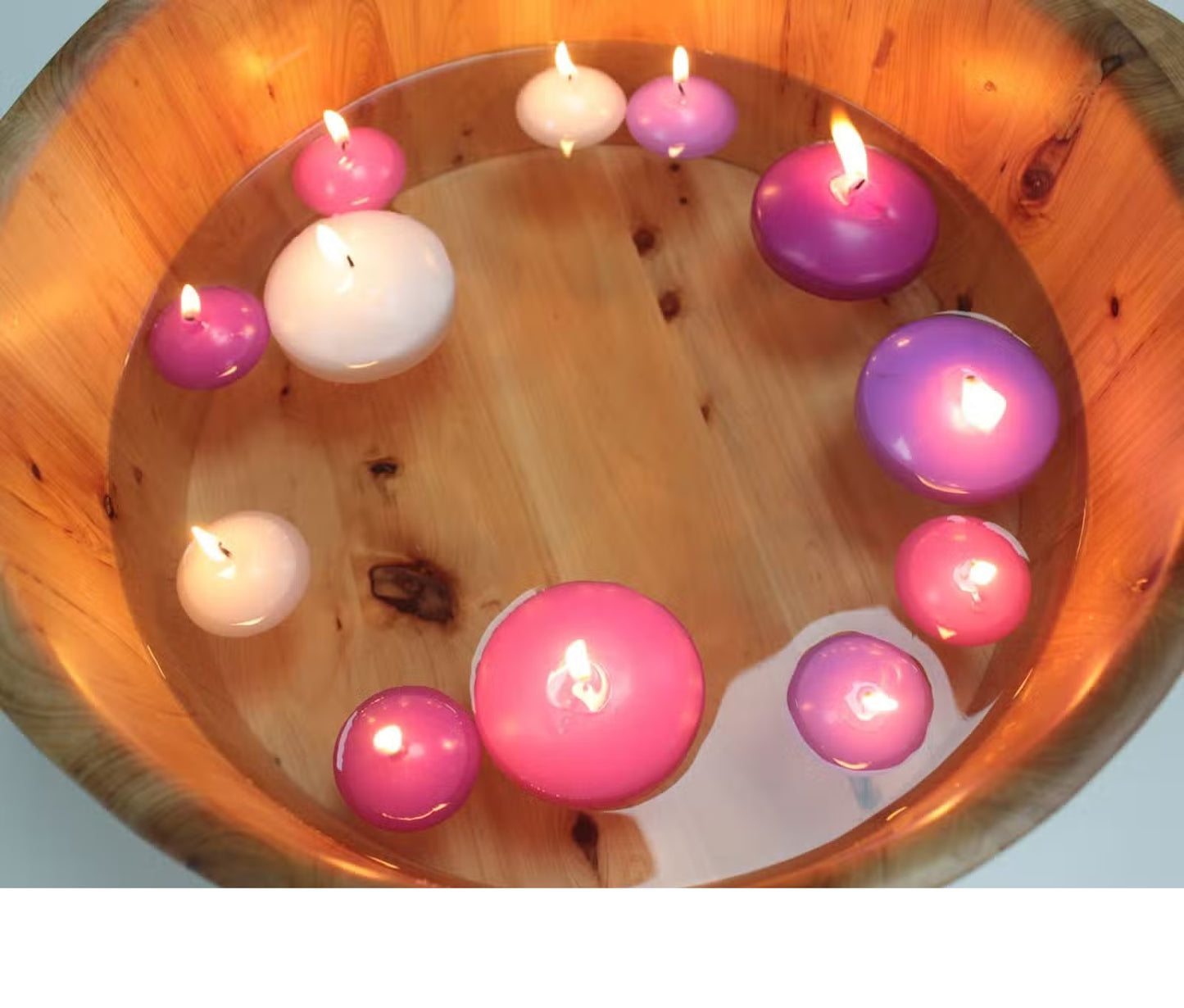 Fragrance free small pink floating tealight candles in a glass bowl with water, creating soft ambiance for weddings, parties, celebrations and romantic decor - Kraas