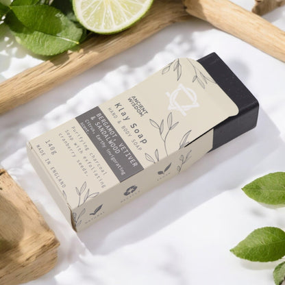 Plastic-free eco-friendly packaged soap with natural elements - Ancient Wisdom