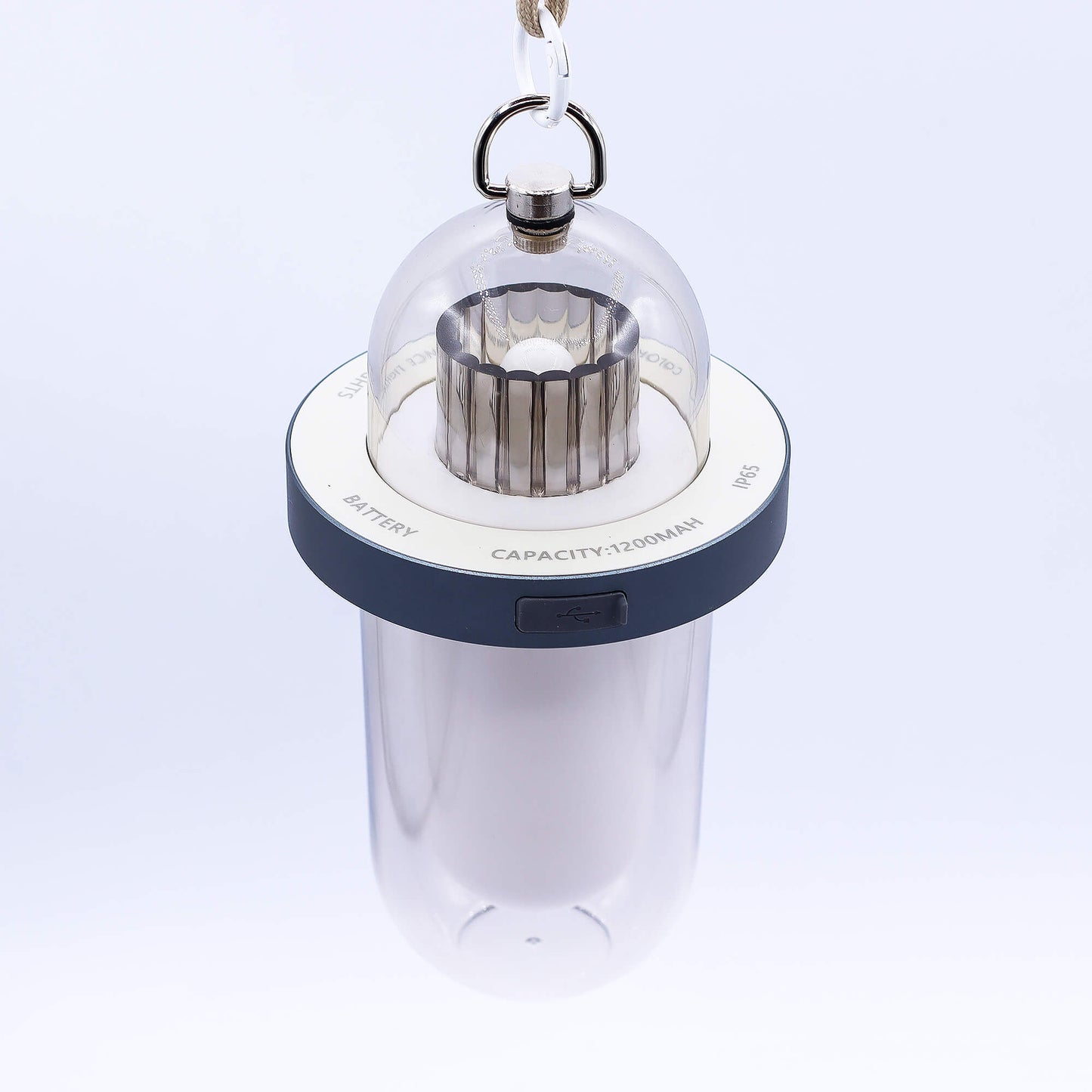 Rechargeable outdoor flame effect touch lamp clear container - Kraas