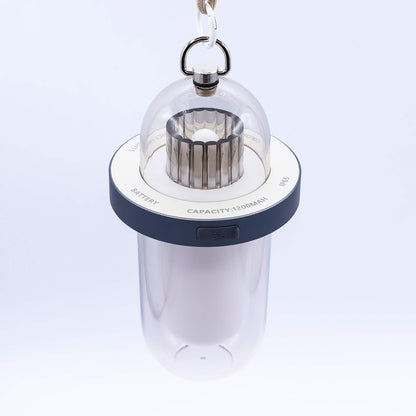 Rechargeable outdoor flame effect touch lamp clear container - Kraas