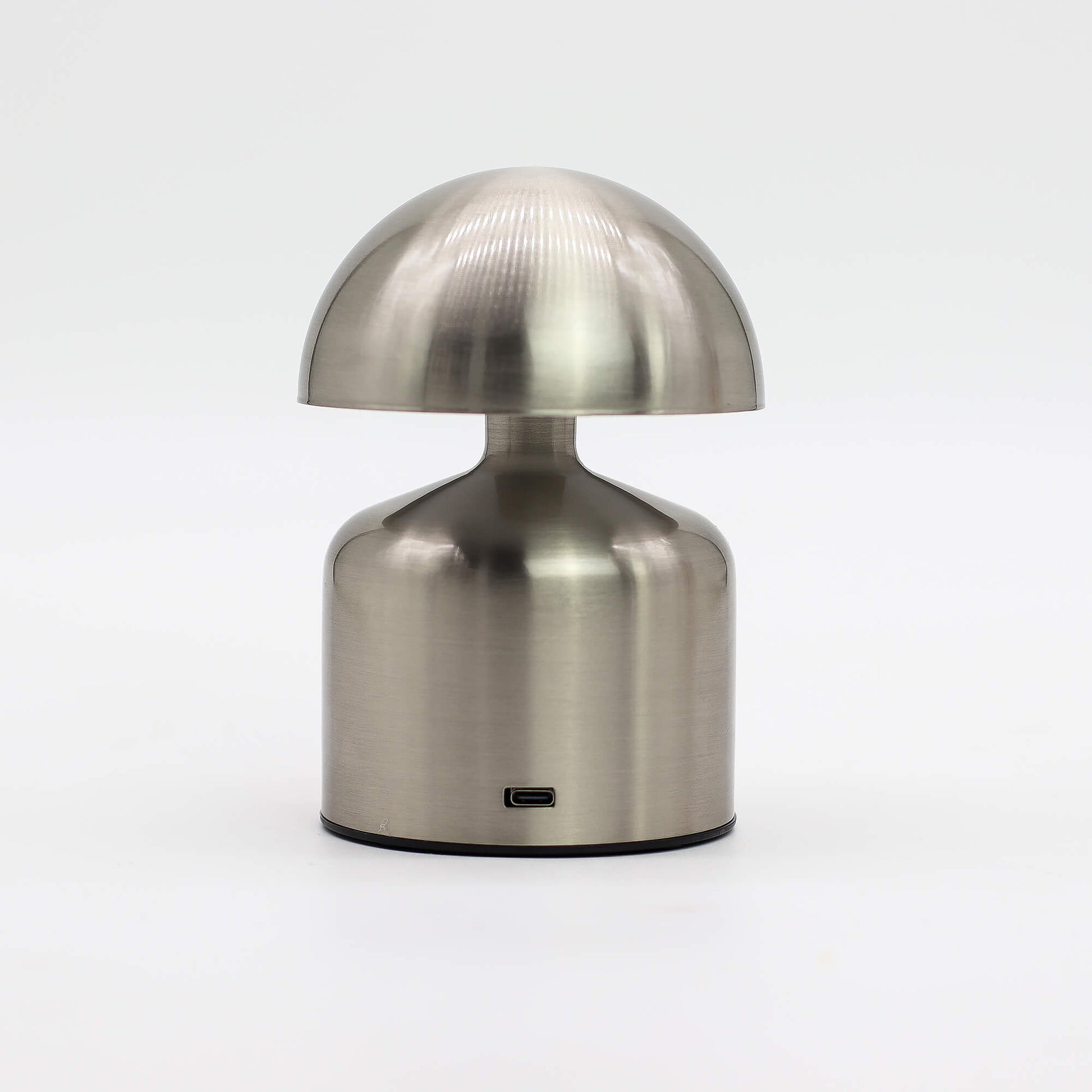 USB-C rechargeable dome touch lamps in silver finishes - Kraas