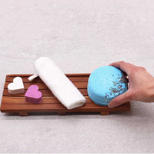 Classic handmade wooden soap dish with natural wood finish -Kraas