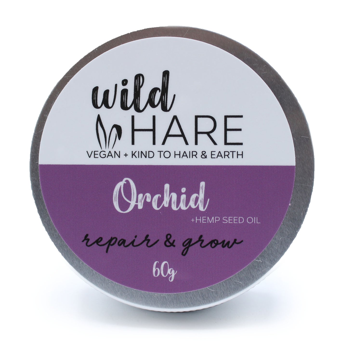 Repair and grow 'Wild Hare' orchid solid shampoo bar container  for sustainable hair wash - Ancient Wisdom