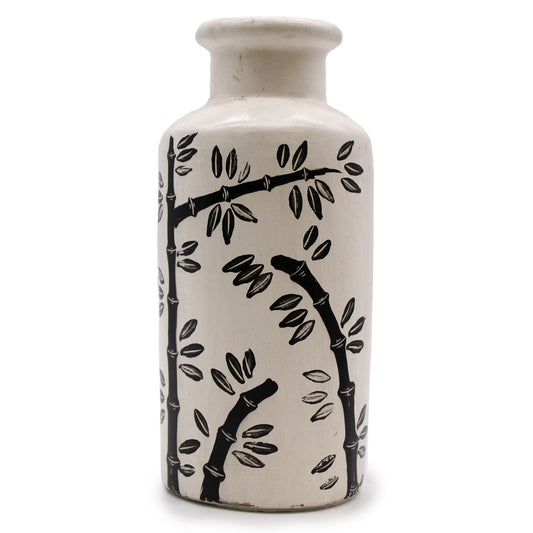 Bamboo Motif Straight Vase - Kraas Store